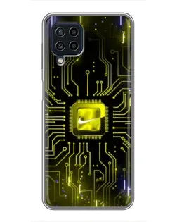 Чехол для Samsung Galaxy A22 с картинкой «Nike — золотая искра» Чехол для Samsung Galaxy A22 с картинкой «Nike — золотая искра»