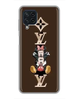 Чехол для Samsung Galaxy A22 с картинкой «LV и Микки Маус»