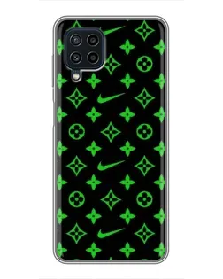 Чехол для Samsung Galaxy A22 с картинкой «Неоновый принт LV»