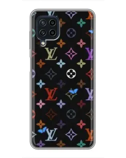 Чехол для Samsung Galaxy A22 с картинкой «Цветная монограмма LV»