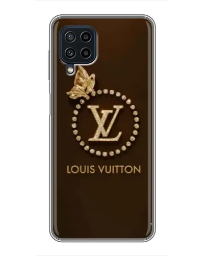 Чехол для Samsung Galaxy A22 с картинкой «LV — золотая печать»