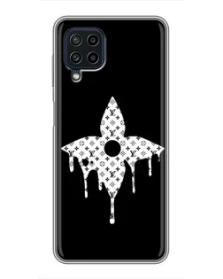 Чехол для Samsung Galaxy A22 с картинкой «Цветочная монограмма»