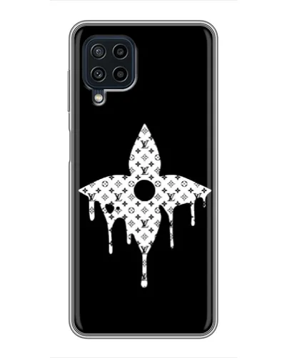 Чехол для Samsung Galaxy A22 с картинкой «Цветочная монограмма»