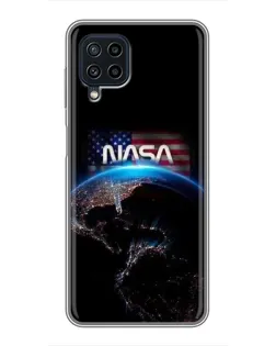 Чехол для Samsung Galaxy A22 с картинкой «Земля из космоса NASA»