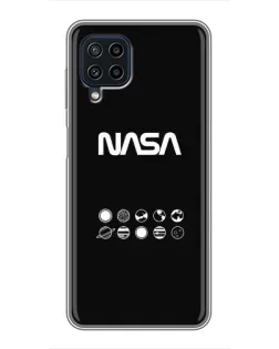 Чехол для Samsung Galaxy A22 с картинкой «NASA — технический принт»