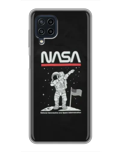 Чехол для Samsung Galaxy A22 с картинкой «NASA — шагаем по Луне» Чехол для Samsung Galaxy A22 с картинкой «NASA — шагаем по Луне»