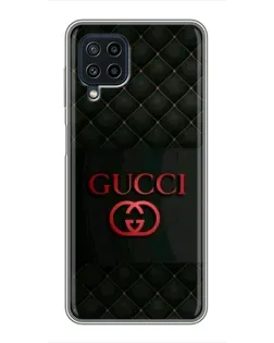 Чехол для Samsung Galaxy A22 с картинкой «Gucci — стеганый черный»