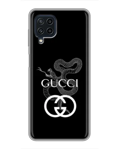 Чехол для Samsung Galaxy A22 с картинкой «Gucci — серебряная змея»