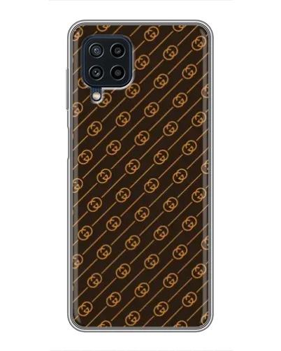Чехол для Samsung Galaxy A22 с картинкой «Gucci — золотые диагонали»