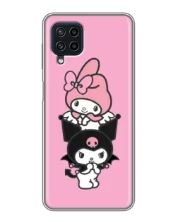 Чехол для Samsung Galaxy A22 с картинкой «My Melody и Kuromi»
