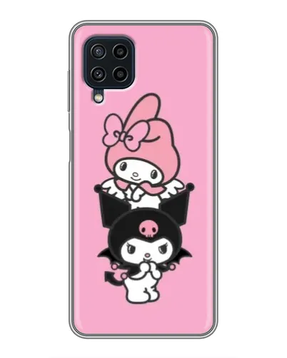 Чехол для Samsung Galaxy A22 с картинкой «My Melody и Kuromi» Чехол для Samsung Galaxy A22 с картинкой «My Melody и Kuromi»