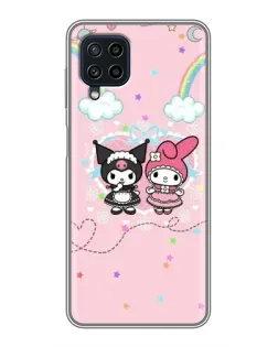 Чехол для Samsung Galaxy A22 с картинкой «My Melody и Kuromi»