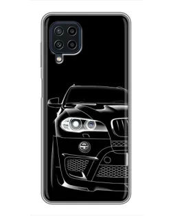 Чехол для Samsung Galaxy A22 с картинкой «Темный силуэт BMW»