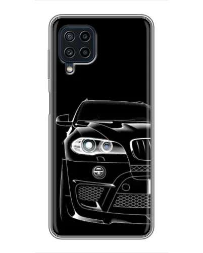 Чехол для Samsung Galaxy A22 с картинкой «Темный силуэт BMW»