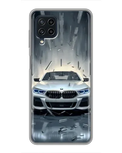 Чехол для Samsung Galaxy A22 с картинкой «BMW в свете фар»