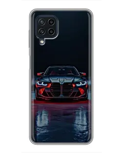 Чехол для Samsung Galaxy A22 с картинкой «BMW на мокрой дороге»