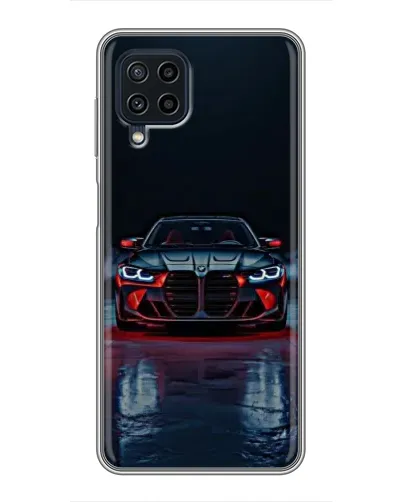 Чехол для Samsung Galaxy A22 с картинкой «BMW на мокрой дороге»