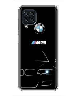 Чехол для Samsung Galaxy A22 с картинкой «Минималистичный принт BMW M3»
