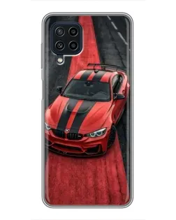 Чехол для Samsung Galaxy A22 с картинкой «BMW на красной дорожке»