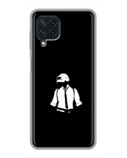 Чехол для Samsung Galaxy A22 с картинкой «PUBG — белый шлем» Чехол для Samsung Galaxy A22 с картинкой «PUBG — белый шлем»