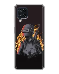 Чехол для Samsung Galaxy A22 с картинкой «PUBG — огненный силуэт» Чехол для Samsung Galaxy A22 с картинкой «PUBG — огненный силуэт»
