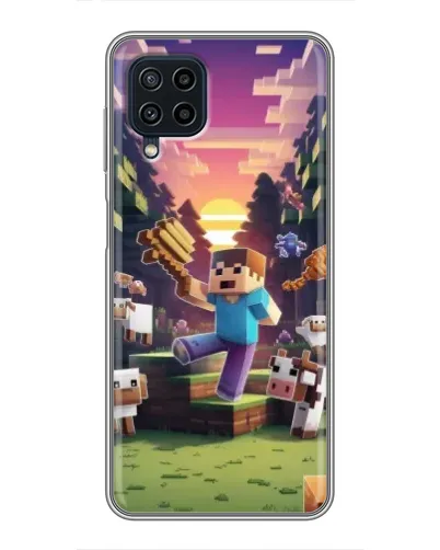 Чехол для Samsung Galaxy A22 с картинкой «Стив на ферме» Чехол для Samsung Galaxy A22 с картинкой «Стив на ферме»