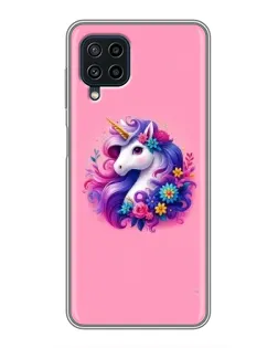Чехол для Samsung Galaxy A22 с картинкой «Сказочный единорог»
