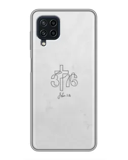 Чехол для Samsung Galaxy A22 с картинкой «Иоанна 3:16 Крест» Чехол для Samsung Galaxy A22 с картинкой «Иоанна 3:16 Крест»