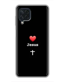 Чехол для Samsung Galaxy A22 с картинкой «Сердце - Jesus» Чехол для Samsung Galaxy A22 с картинкой «Сердце - Jesus»