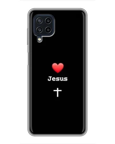Чехол для Samsung Galaxy A22 с картинкой «Сердце - Jesus»