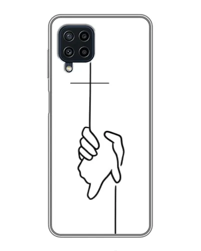 Чехол для Samsung Galaxy A22 с картинкой «Рука держит»
