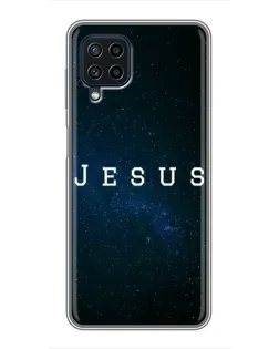 Чехол для Samsung Galaxy A22 с картинкой «Звездное небо Jesus»