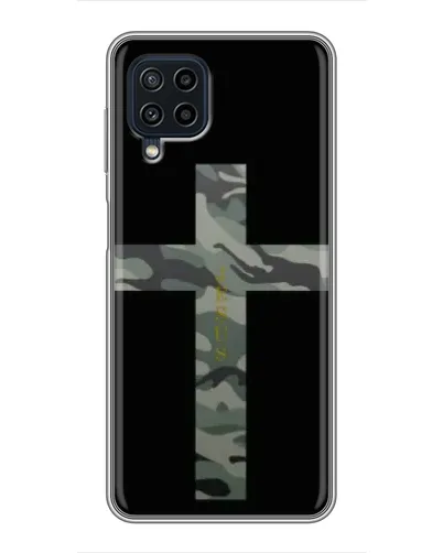 Чехол для Samsung Galaxy A22 с картинкой «Милитари Крест»