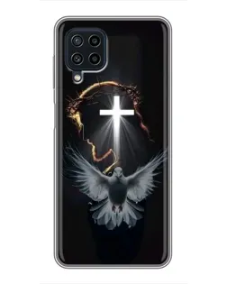 Чехол для Samsung Galaxy A22 с картинкой «Голубь и Свет»