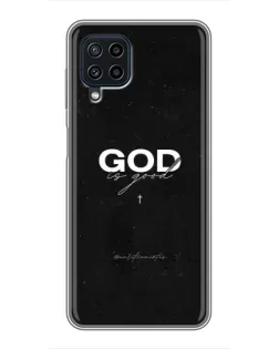 Чехол для Samsung Galaxy A22 с картинкой «GOD — Бог над всем»