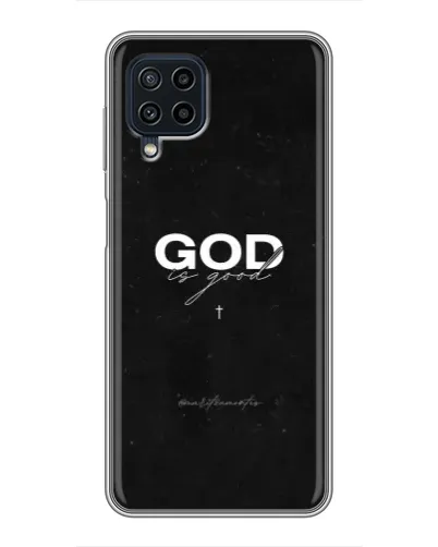 Чехол для Samsung Galaxy A22 с картинкой «GOD — Бог над всем»