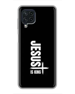 Чехол для Samsung Galaxy A22 с картинкой «Вертикаль веры Jesus»