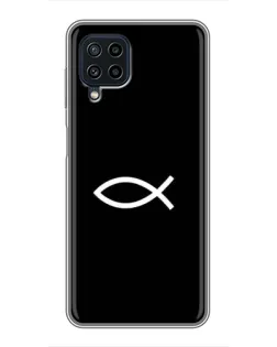 Чехол для Samsung Galaxy A22 с картинкой «Символ рыбы Jesus» Чехол для Samsung Galaxy A22 с картинкой «Символ рыбы Jesus»