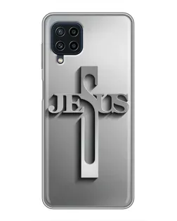 Чехол для Samsung Galaxy A22 с картинкой «Металлический крест Jesus» Чехол для Samsung Galaxy A22 с картинкой «Металлический крест Jesus»