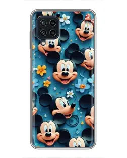 Чехол для Samsung Galaxy A22 с картинкой «Паттерн Микки и Минни»