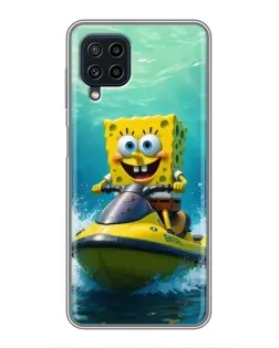 Чехол для Samsung Galaxy A22 с картинкой «Спанч Боб на гидроцикле» Чехол для Samsung Galaxy A22 с картинкой «Спанч Боб на гидроцикле»