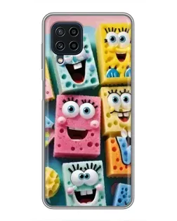Чехол для Samsung Galaxy A22 с картинкой «Цветные губки»