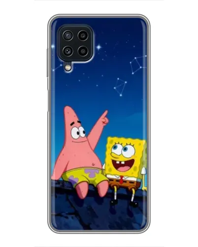 Чехол для Samsung Galaxy A22 с картинкой «Губка Боб и Патрик ночью» Чехол для Samsung Galaxy A22 с картинкой «Губка Боб и Патрик ночью»