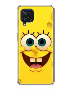 Чехол для Samsung Galaxy A22 с картинкой «Губка Боб улыбка»