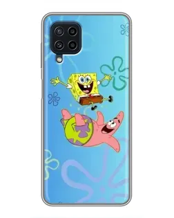 Чехол для Samsung Galaxy A22 с картинкой «Спанч Боб и Патрик»