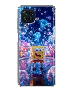 Чехол для Samsung Galaxy A22 с картинкой «Неоновый океан»
