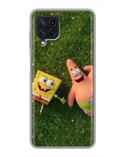 Чехол для Samsung Galaxy A22 с картинкой «Друзья на лужайке»