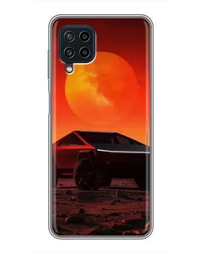 Чехол для Samsung Galaxy A22 с картинкой «Cybertruck на Марсе»