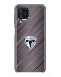 Чехол для Samsung Galaxy A22 с картинкой «Металлическая текстура Tesla» Чехол для Samsung Galaxy A22 с картинкой «Металлическая текстура Tesla»