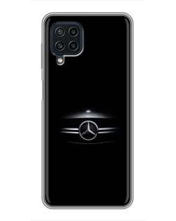 Чехол для Samsung Galaxy A22 с картинкой «Mercedes — абстрактные линии»